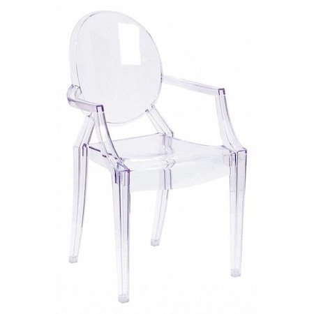 Shirley Ghost Chair with Arms in Transparent Crystal MPN:FH-124-APC-CLR-GG