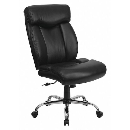 Executive Chair, Black Seat, Leather Back MPN:GO-1235-BK-LEA-GG