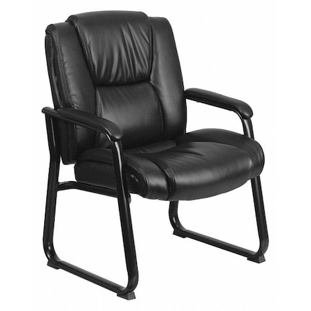 Contemporary Reception Chair, Black Seat, Black Back, 29 in W 31