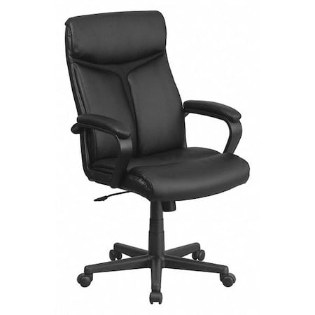 Executive Chair, Black Seat, Leather Back MPN:GO-2196-1-GG