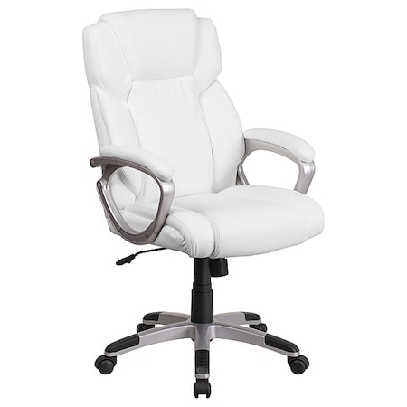 Office Chair, 44 in H, Silver MPN:GO-2236M-WH-GG