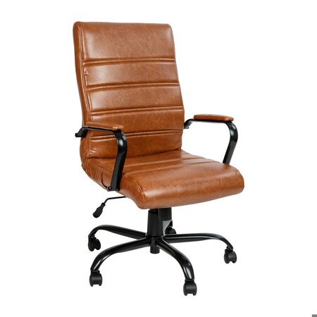 High Back Brown/Black LeatherSoft Executive Swivel Chair MPN:GO-2286H-BR-BK-GG