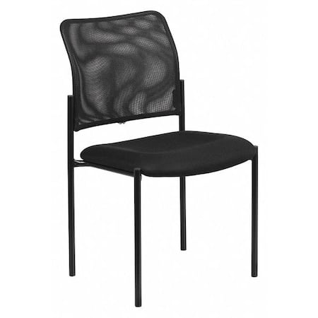Contemporary Side Chair, Black Seat, Black Back, 19.75 W 24