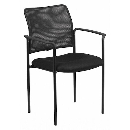 Contemporary Side Chair, Black Back, 23-1/2 in W 24