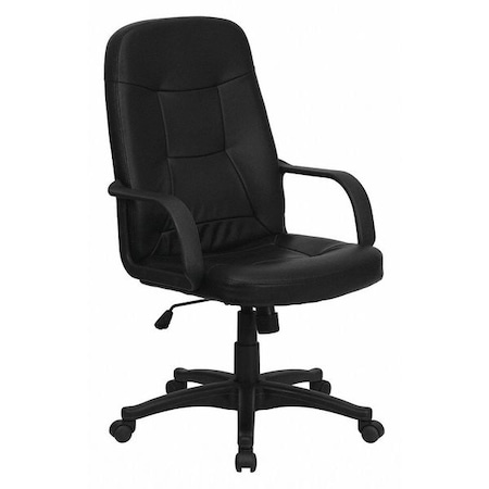 Contemporary Chair High Back Exec Chair w/Arms, Black, 17