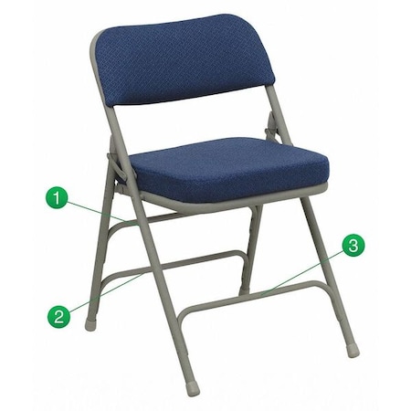 Fabric Folding Chr, Navy, 2.5