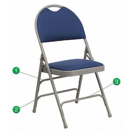 Fabric Folding Chair, Navy MPN:HA-MC705AF-3-NVY-GG