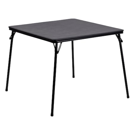 Square Folding Table, Foam, Medium Density Fiberboard, Metal, Plastic, Vinyl Top, Black MPN:JB-2-GG