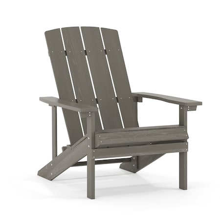 Charlestown Adirondack Chair, Grey Wood, Gray Seat, Wood Back, 29.5 W 35 H MPN:JJ-C14501-LTG-GG