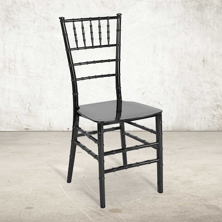 Hercules Chiavari Chair, Black Back, 15 in W 18-3/4