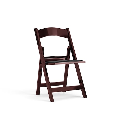 Hercules Folding Chair - Red Mahogany Resin - Comfortable Event Chair - Light Weight Folding Chair MPN:LE-L-1-MAH-GG