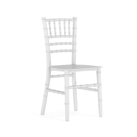 Traditional Kids Chiavari Chair, White Back, 12 W 12
