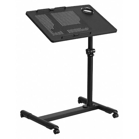 Adjustable Height Steel Mobile Computer Desk Adjustable-Height Computer Stand, 17 1/2 in D X Black MPN:NAN-JG-06B-BK-GG