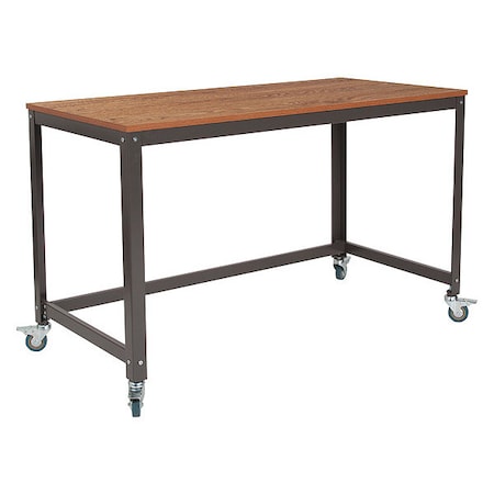 Computer Desk Livingston Brown Mobile Computer Desk, 23-3/4