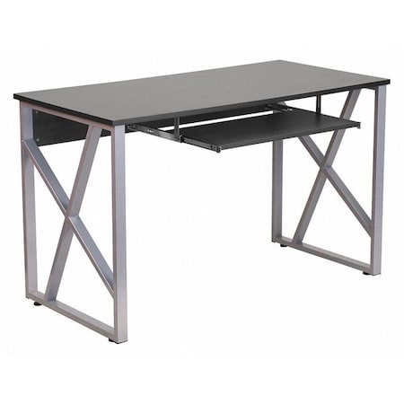 Computer Desk Computer Desk, Pull-Out Keybrd Tray, Blk, 23-3/4