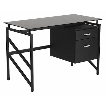 Glass Desk Office Desk, 22-1/2