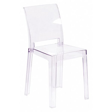 Contemporary Ghost Chair, 15-3/4 in W 19-1/2