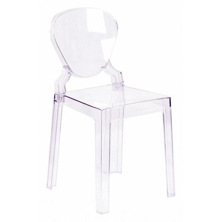 Contemporary Ghost Chair, 15-3/4 in W 19-1/2