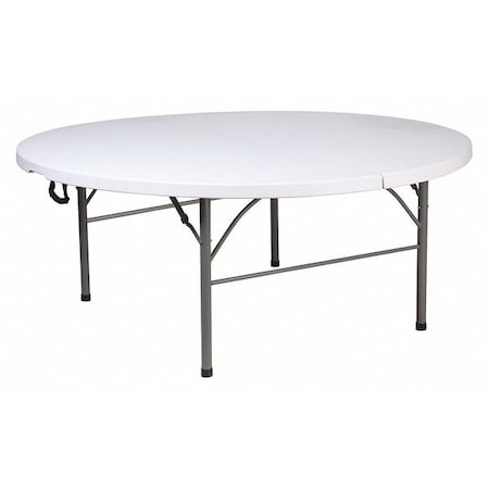 Round Folding Table, Plastic Top, White MPN:RB-183RFH-GG