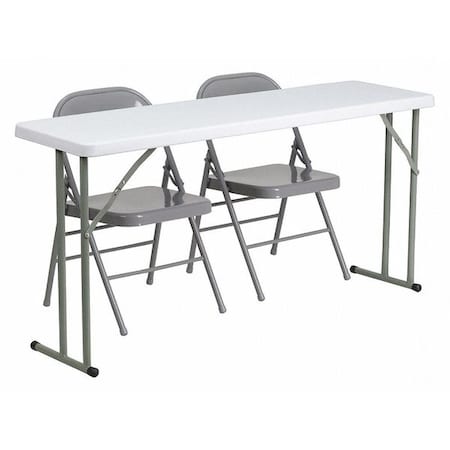 Rectangle Table Set, Plastic Top, White MPN:RB-1860-1-GG
