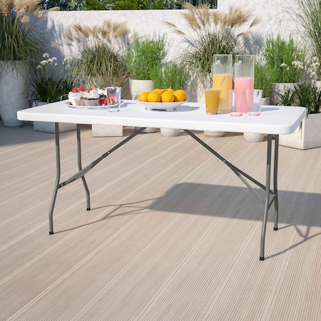 Rectangle Folding Table, Plastic Top, White MPN:RB-3060-GG