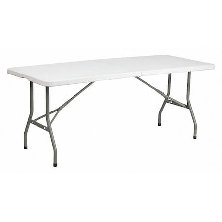 Rectangle Folding Table, Plastic Top, White MPN:RB-3072FH-GG