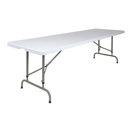 Rectangle Folding Table, Plastic Top, White MPN:RB-3096ADJ-GG