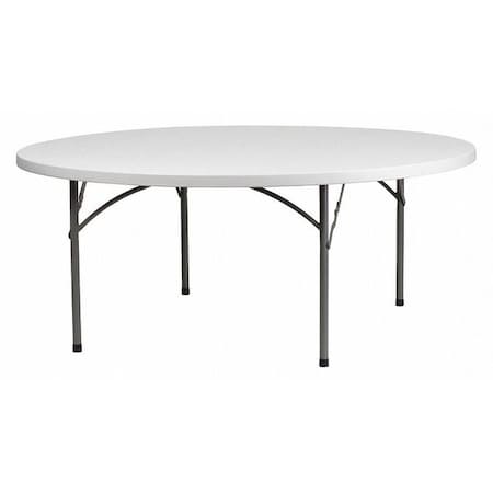 Round Folding Table, Plastic Top, White MPN:RB-72R-GG