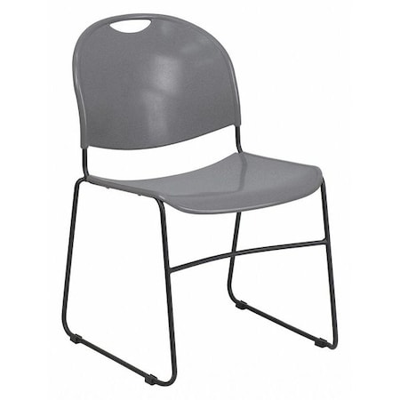 Stack Chair, Gray w/ Black Frame MPN:RUT-188-GY-GG