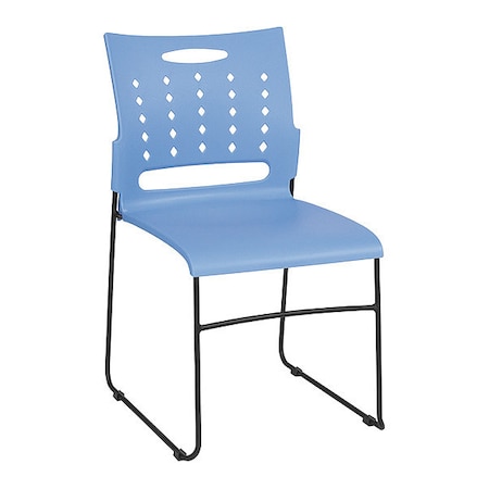 Stack Chair, Blue Plastic, Sled Base MPN:RUT-2-BL-GG