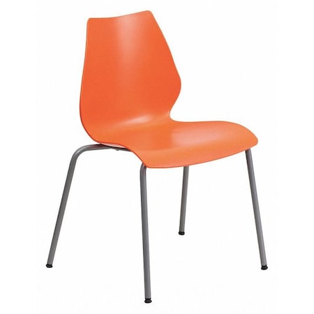 Plastic Stack Chair, Orange MPN:RUT-288-ORANGE-GG