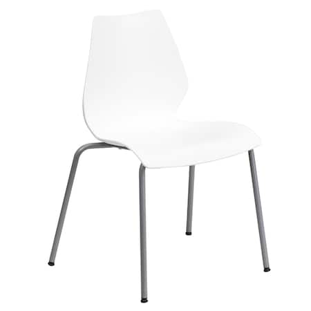 Stack Chair w/Support, 770 lb. Capcty, Wht MPN:RUT-288-WHITE-GG