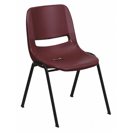 Stack Chair, Plastic, Burgundy MPN:RUT-EO1-BY-GG