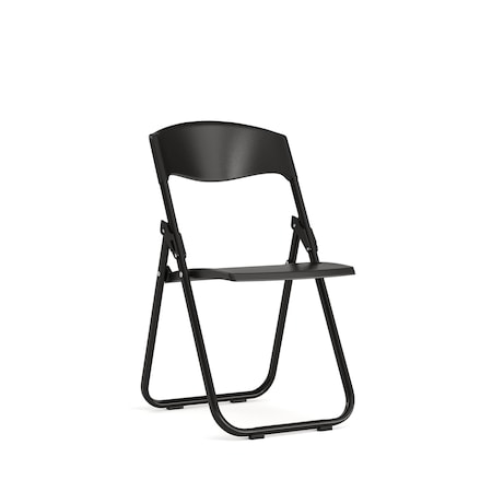 Folding Chair, Plastic, Heavy Duty, Black MPN:RUT-I-BLACK-GG
