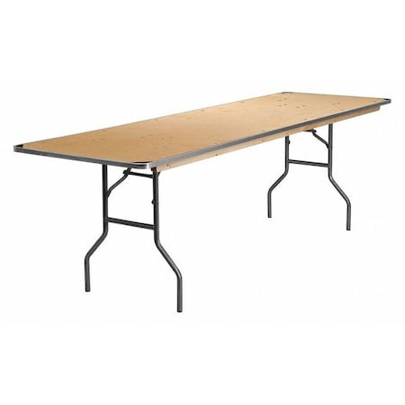 Rectangle Folding Table, Wood Top, Wood Grain MPN:XA-3096-BIRCH-M-GG