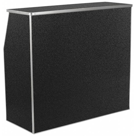 Foldable Bar, Marble, 4ft., Black, 47.75