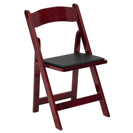 Folding Chair, Mahogany w/Padded Seat MPN:XF-2903-MAH-WOOD-GG