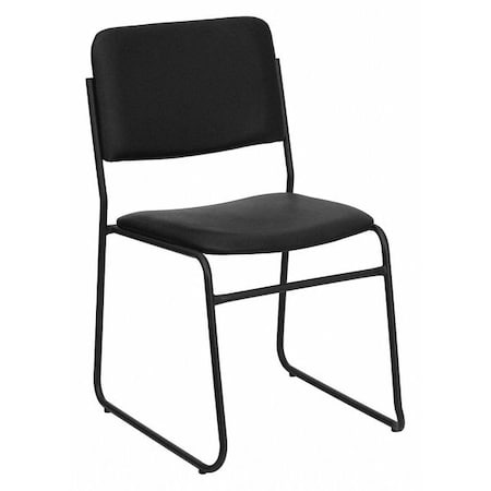 Stack Chair, Sled Base, Black Vinyl MPN:XU-8700-BLK-B-VYL-30-GG