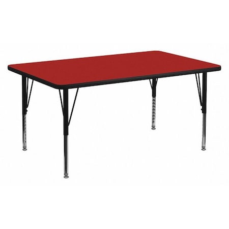 Rectangle Activity Table, Laminate, Red MPN:XU-A2448-REC-RED-T-P-GG