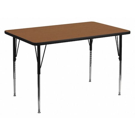 Rectangle Activity Table, Laminate, Wood Grain MPN:XU-A3048-REC-OAK-H-A-GG