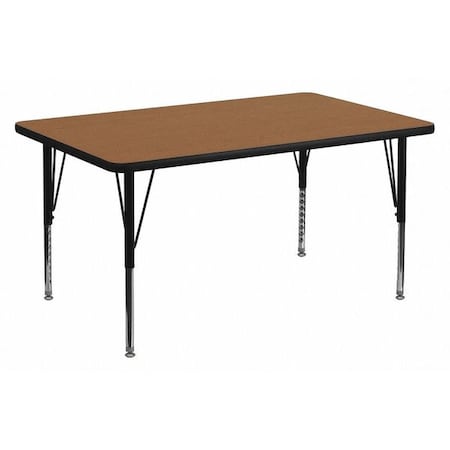 Rectangle Activity Table, Laminate, Wood Grain MPN:XU-A3048-REC-OAK-T-P-GG
