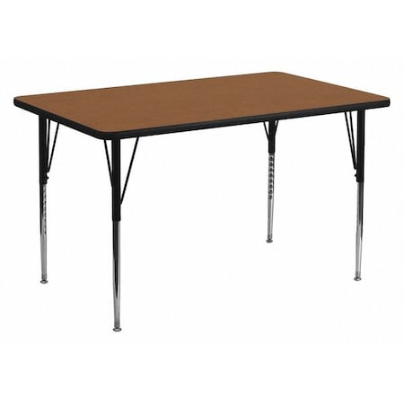 Rectangle Activity Table, Laminate, Wood Grain MPN:XU-A3060-REC-OAK-H-A-GG