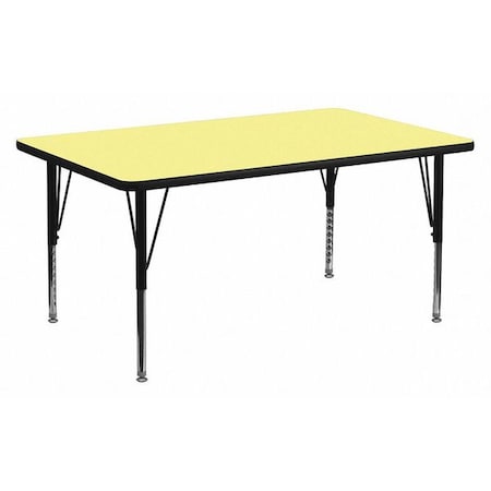 Rectangle Activity Table, Laminate, Yellow MPN:XU-A3060-REC-YEL-T-P-GG