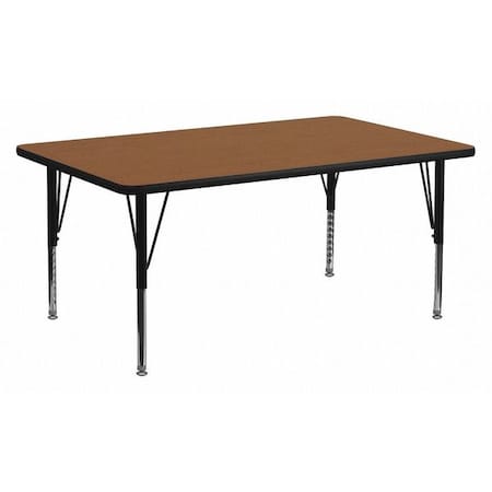 Rectangle Activity Table, Laminate, Wood Grain MPN:XU-A3072-REC-OAK-H-P-GG