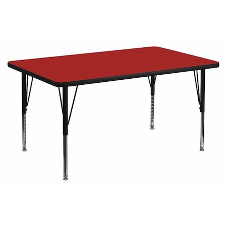 Rectangle Activity Table, Laminate, Red MPN:XU-A3672-REC-RED-T-P-GG