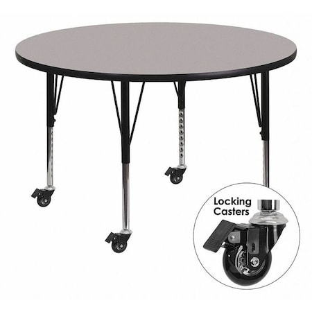 Round Actvity Table, Round, Gray, Lckng Cstrs, 42
