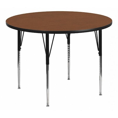 Round Activity Table, Laminate, Wood Grain MPN:XU-A42-RND-OAK-H-A-GG