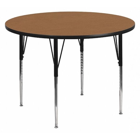 Round Activity Table, Laminate, Wood Grain MPN:XU-A42-RND-OAK-T-A-GG