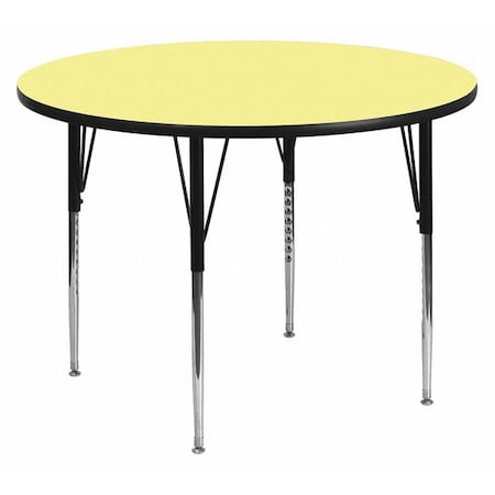 Round Activity Table, Laminate, Yellow MPN:XU-A42-RND-YEL-T-A-GG