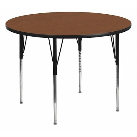 Round Activity Table, Laminate, Wood Grain MPN:XU-A48-RND-OAK-H-A-GG